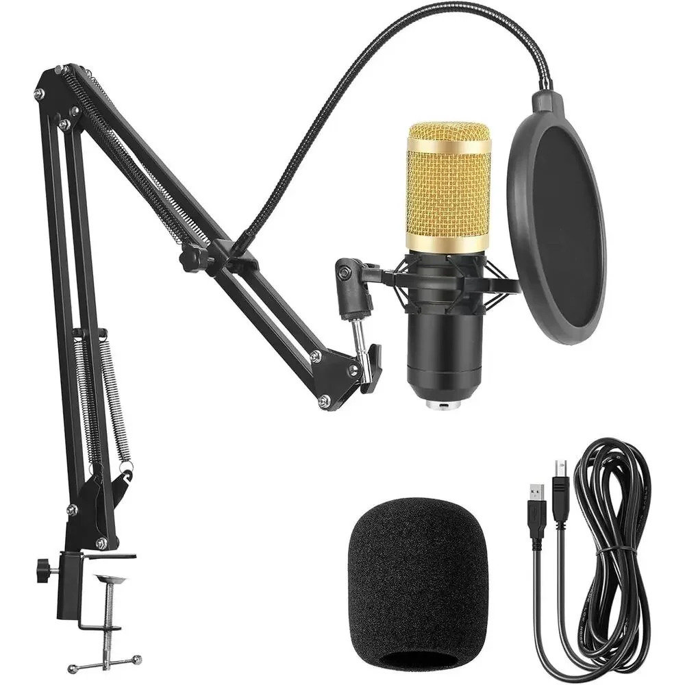 GUHUS Professional Condenser Microphone Kit, with Boom Arm Stand Pop Filter - Picture 1 of 7